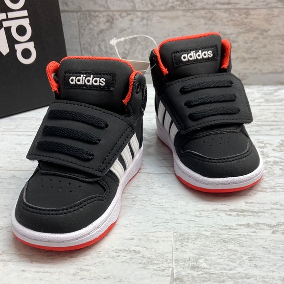 Adidas Hoops Mid 2.0 Toddler Velcro Sneakers - Picture 2 of 13